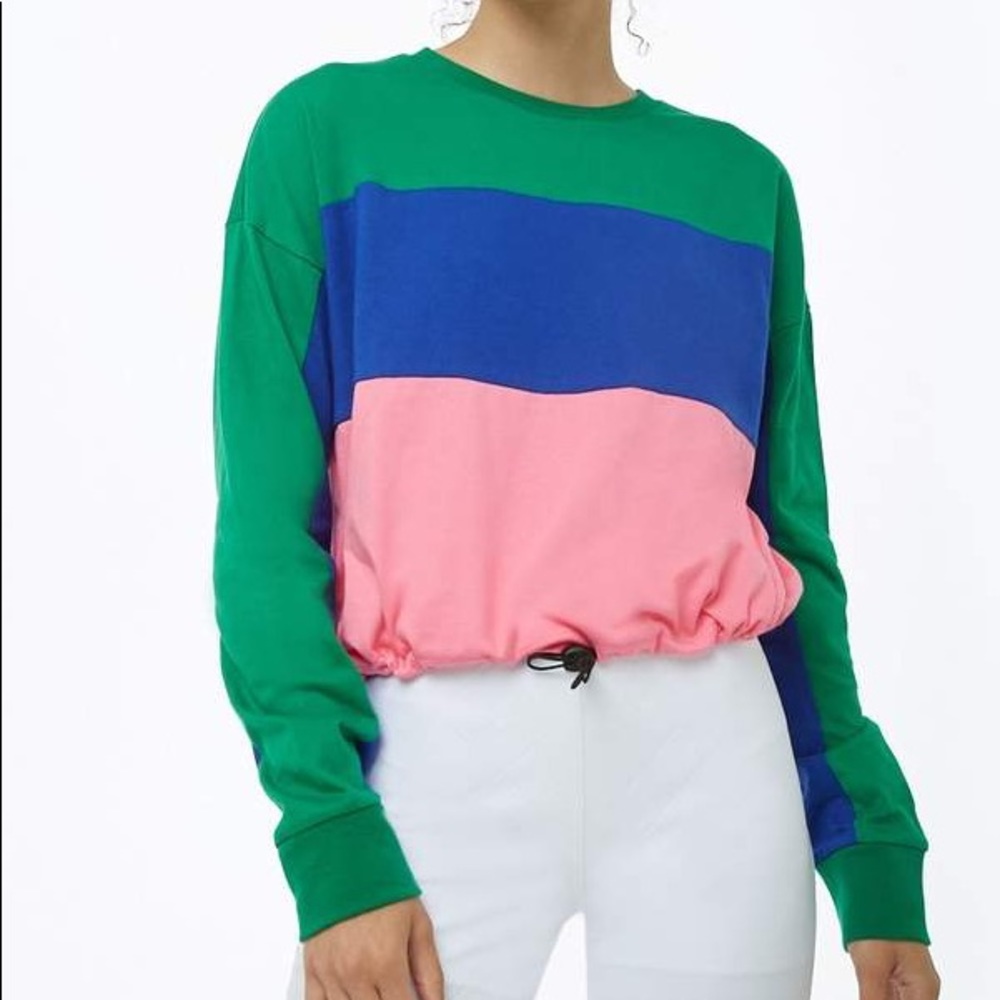 Forever21 | Colorblock drawstring top